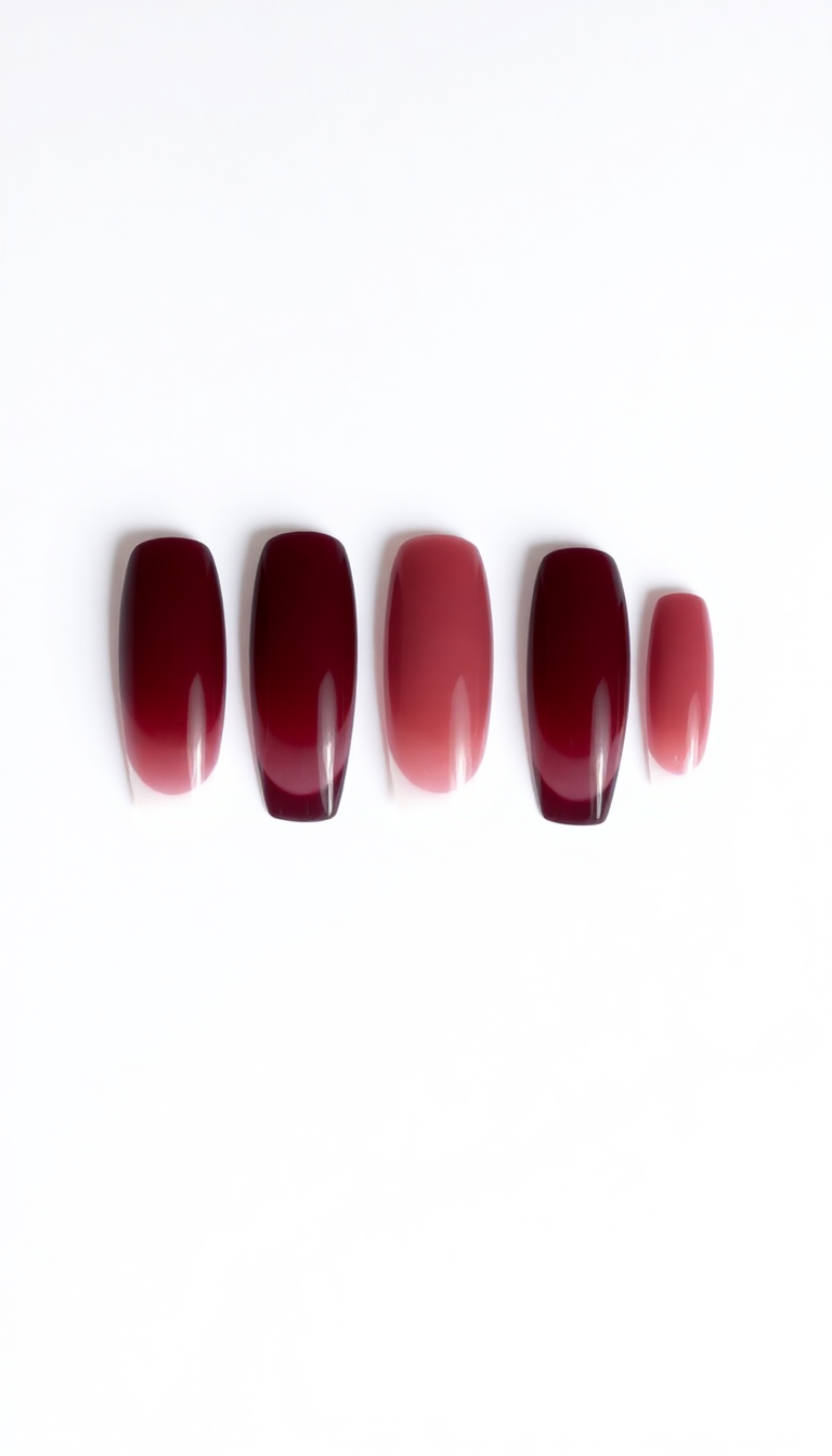 19. Dark Cherry and Snow Tips