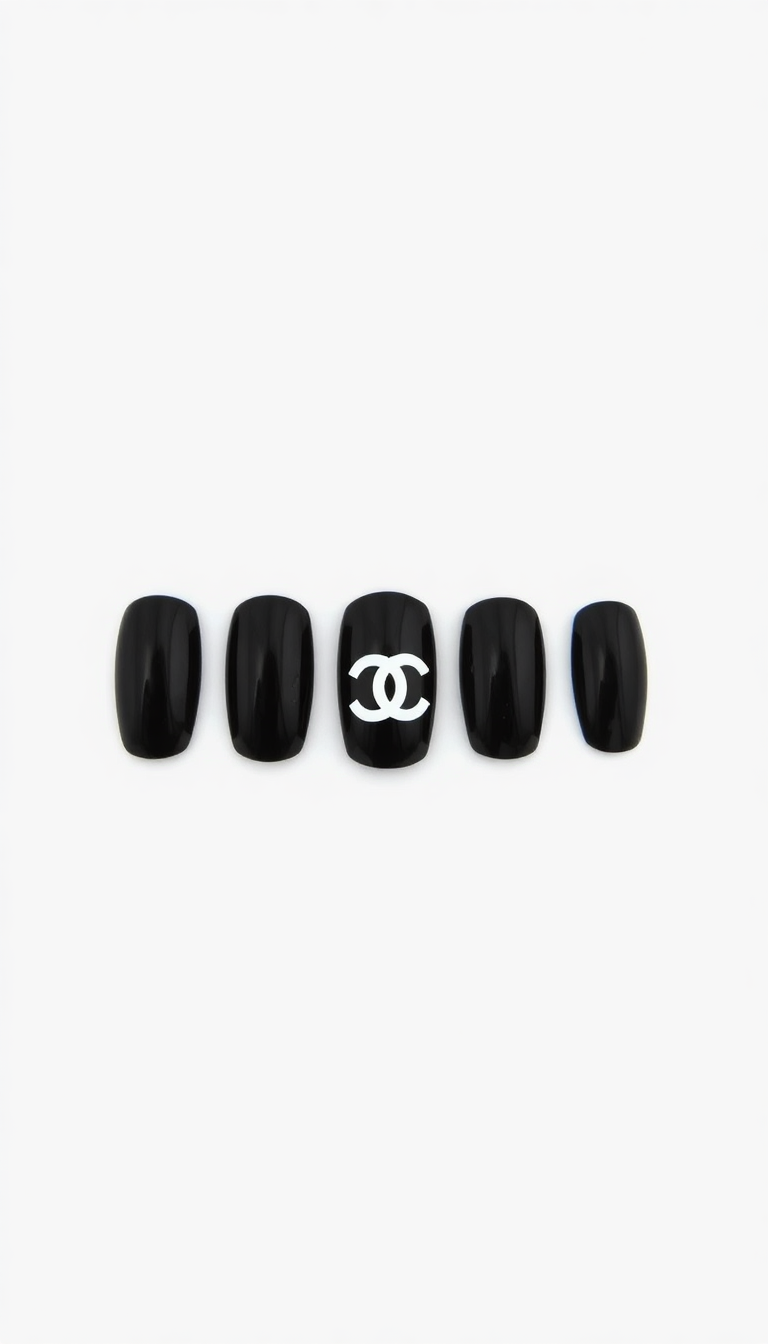 19. Statement Nail with Chanel Logo