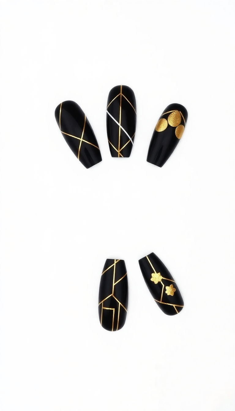 2. Black and Gold Glamour