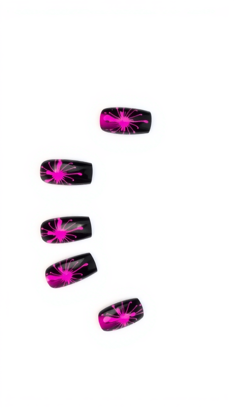 2. Bold Neon Pink Splash