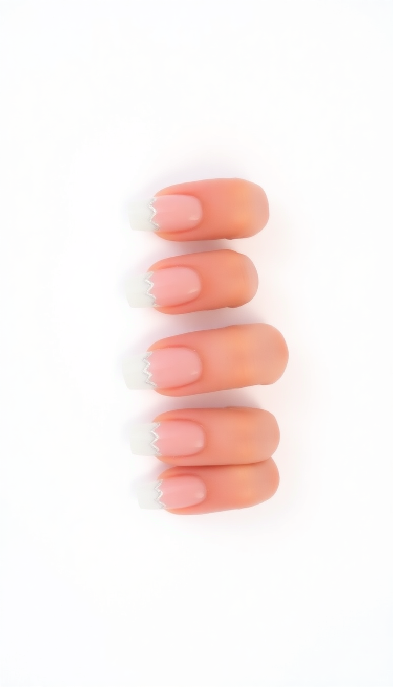 2. Chic French Manicure Twist