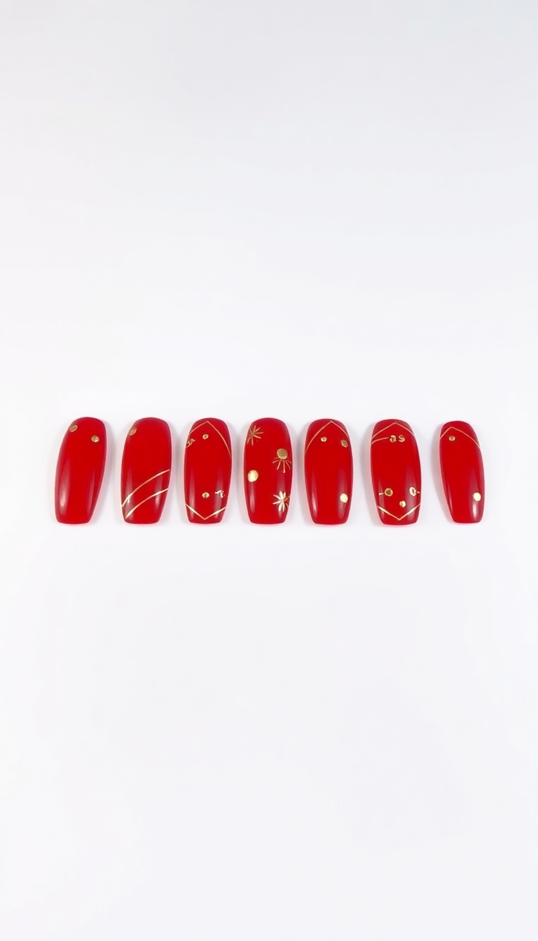 2. Classic Red and Gold Glam