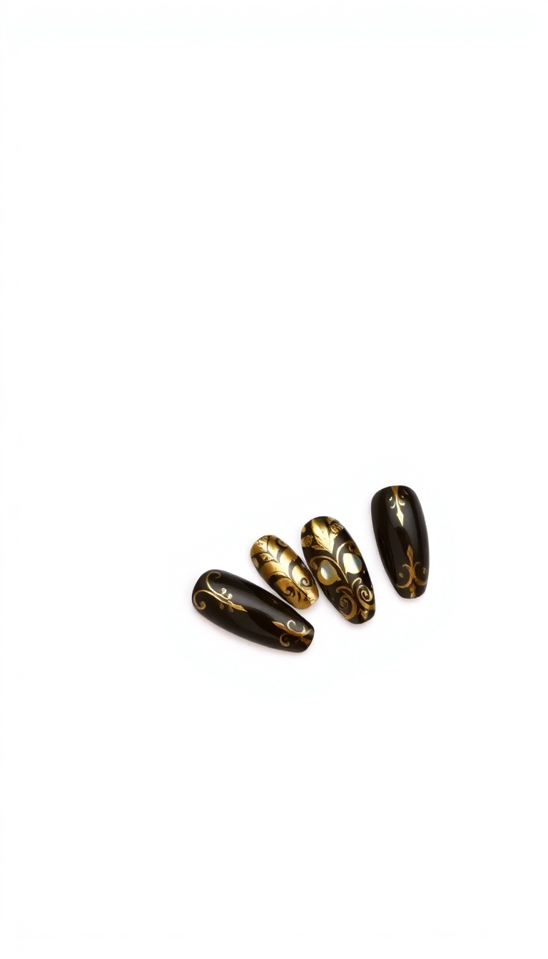 2. Elegant Black and Gold Foil