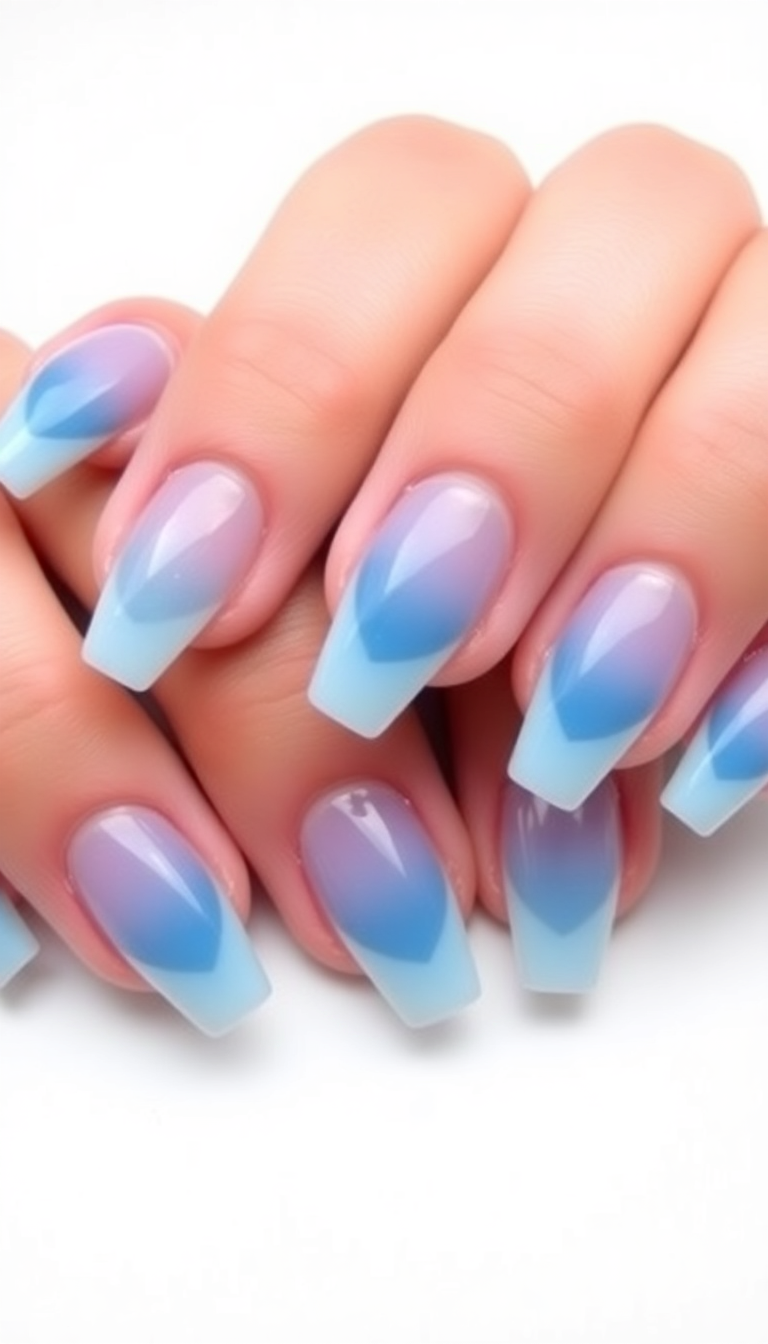 2. Frosty Blue Ombre Effect