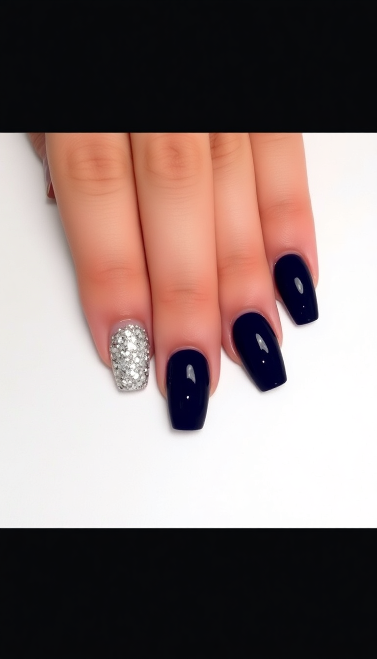 2. Glitter Accent Nails