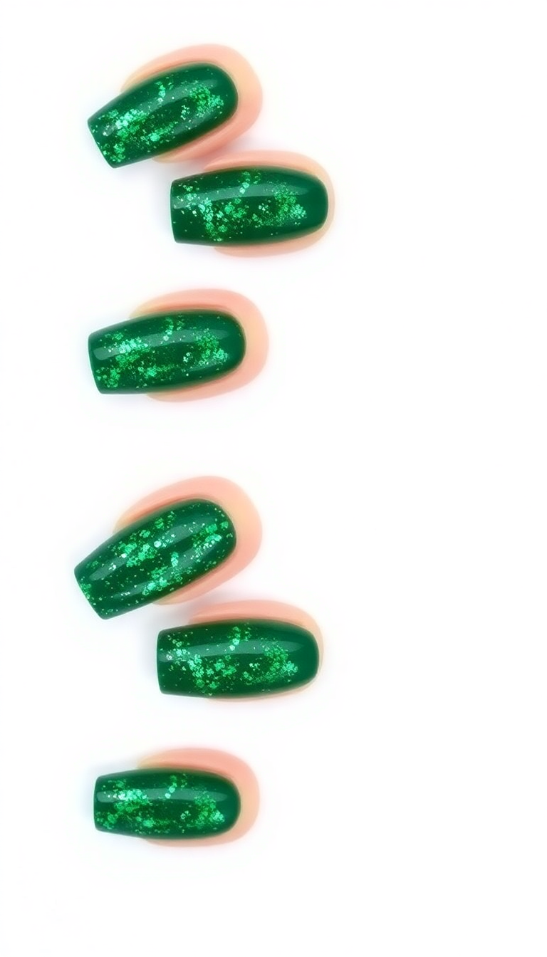 2. Glittering Green Accents