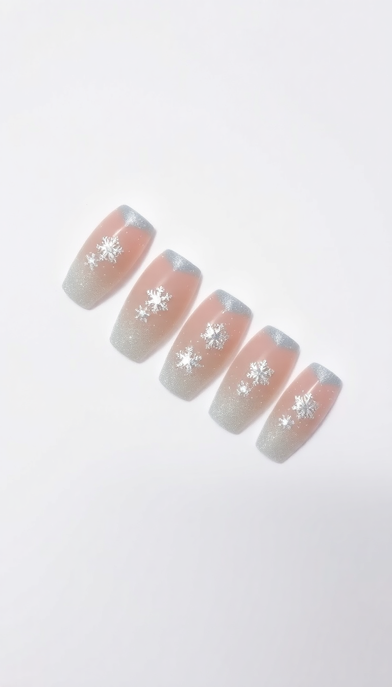 2. Glittering Snowflakes Design