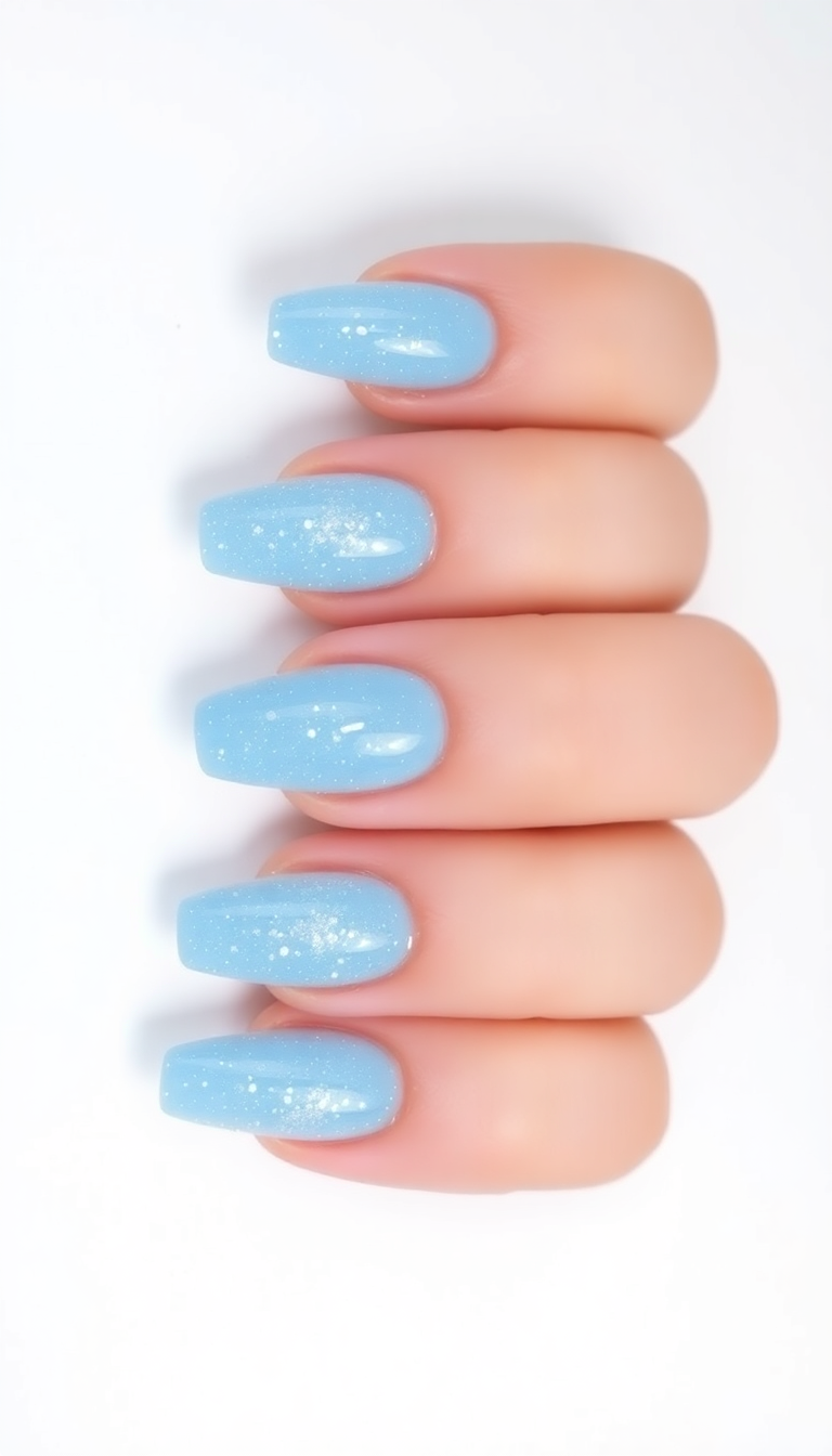 2. Icy Blue and Silver Glitter