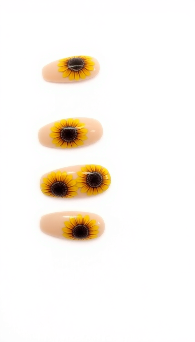 2. Sleek Sunflower Strokes