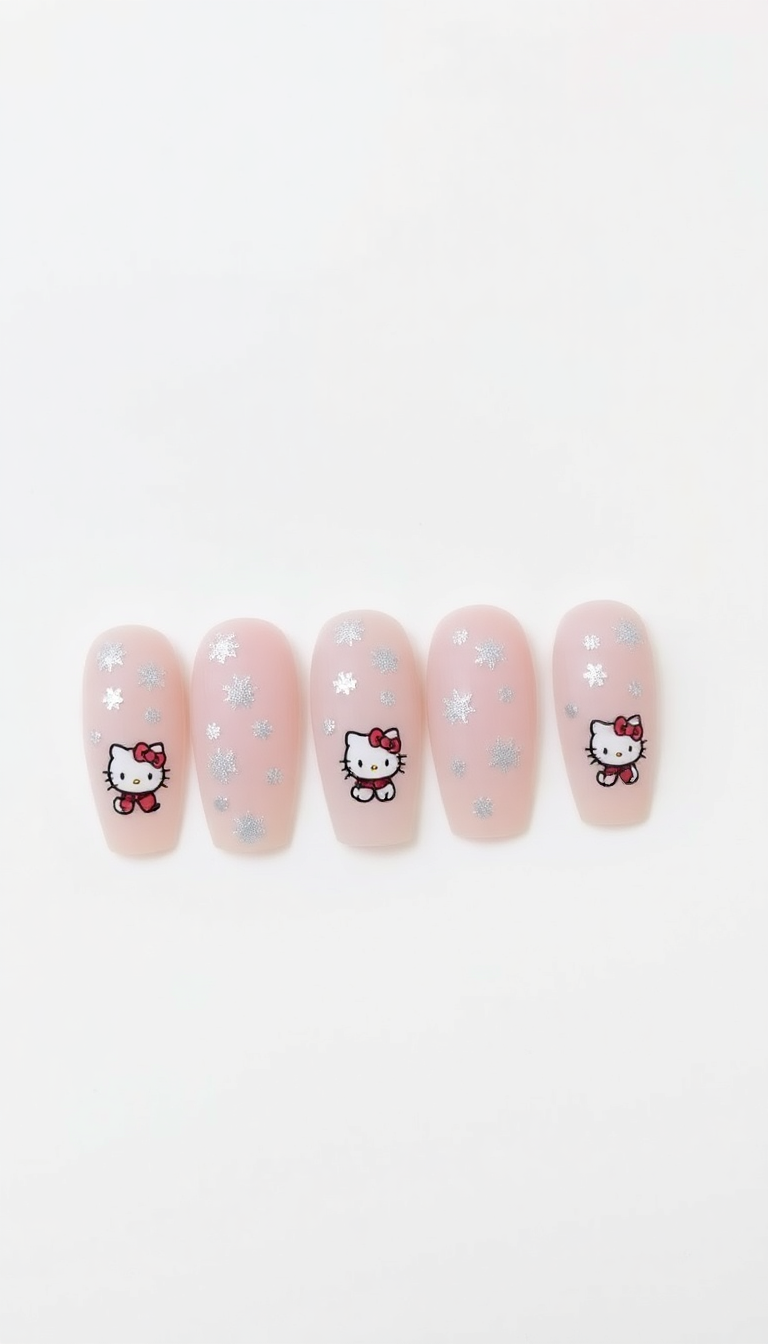 2. Sparkling Snowflakes and Hello Kitty