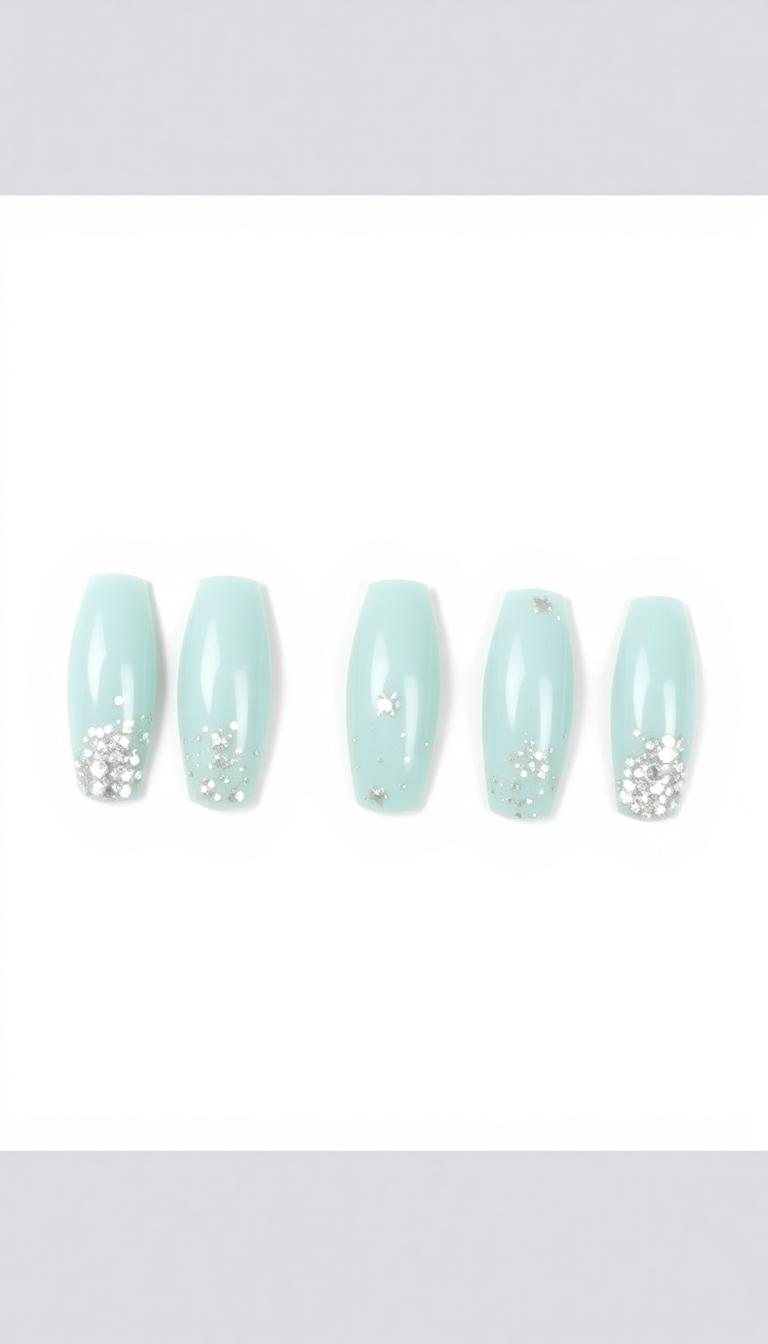 20. Cool Winter Mint and Glitter