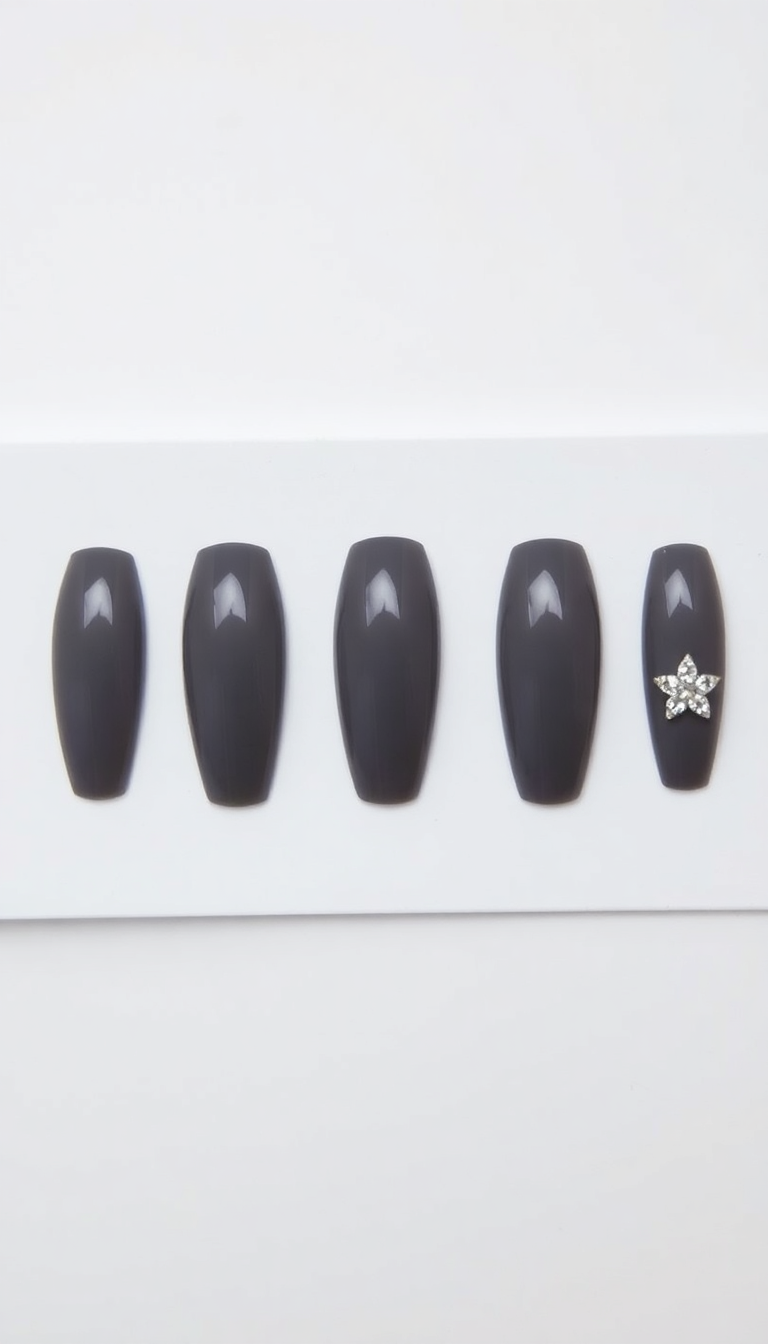 20. Moody Grey with Crystal Embellishments