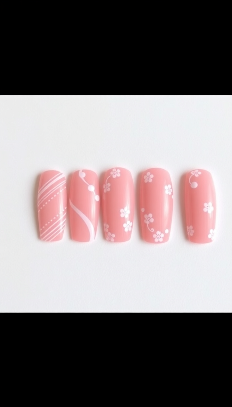 3. Baby Pink with White Accents