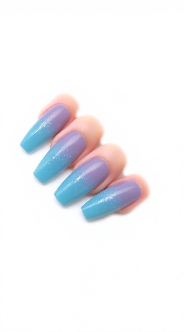 3. Elegant Icy Blue Ombre