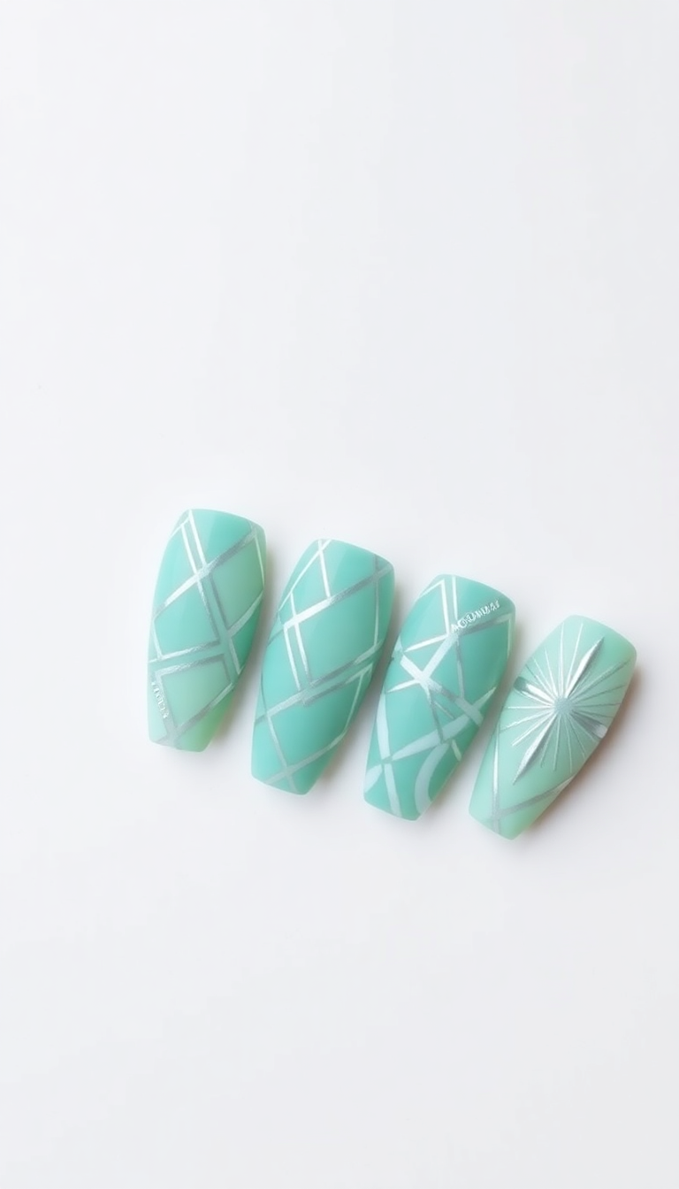 3. Geometric Mint Patterns