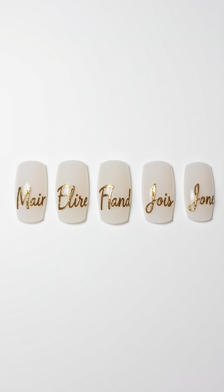 3. Glittering Gold Lettering