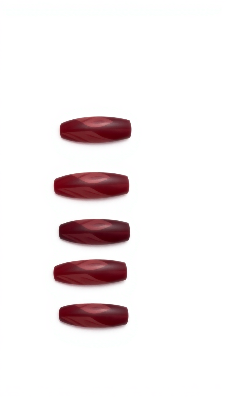 3. Matte Oxblood with Glossy Accents