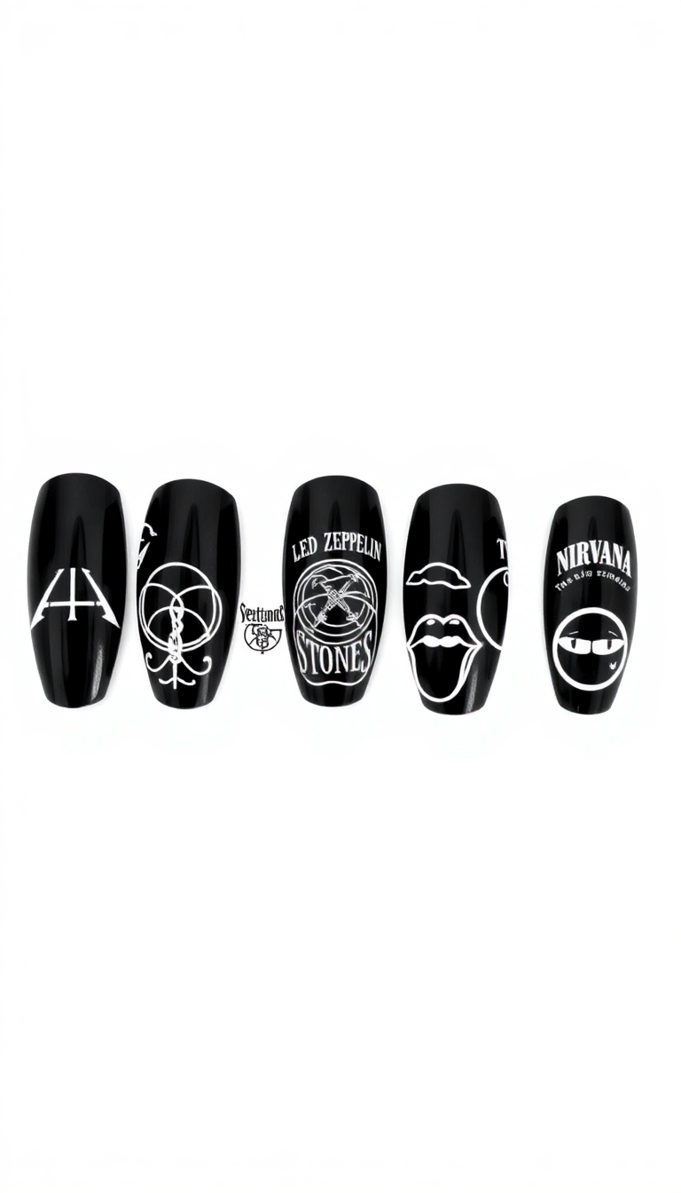 3. Midnight Black and Band Logo