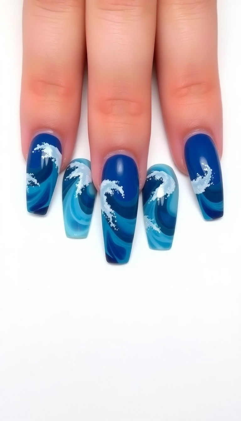 3. Ocean Waves Inspired Art