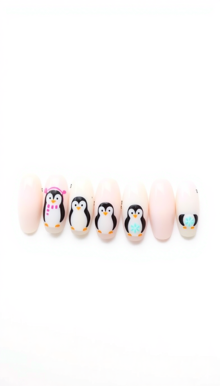 3. Playful Penguin Art