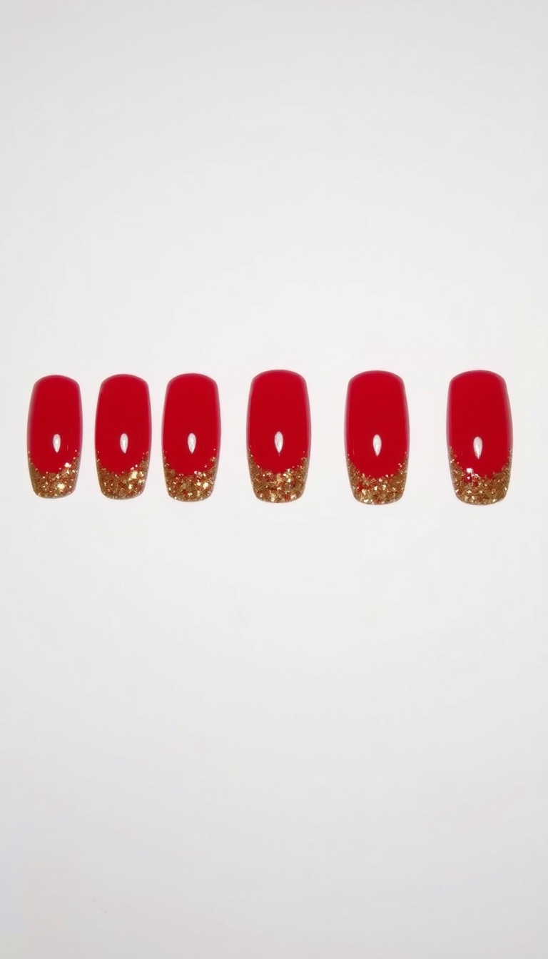 3. Red and Gold Glitter Accents