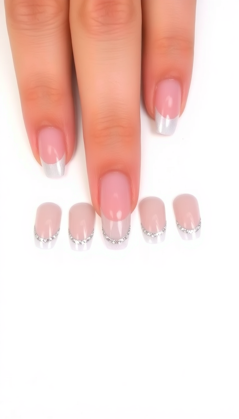 4. Classic French Tip with a Twist