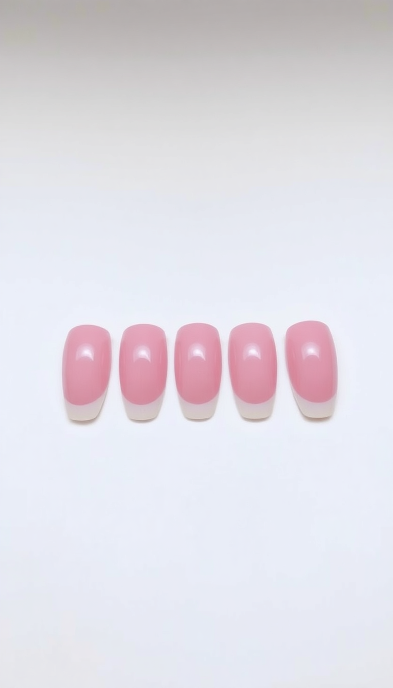 4. Classic Pink with White Tips