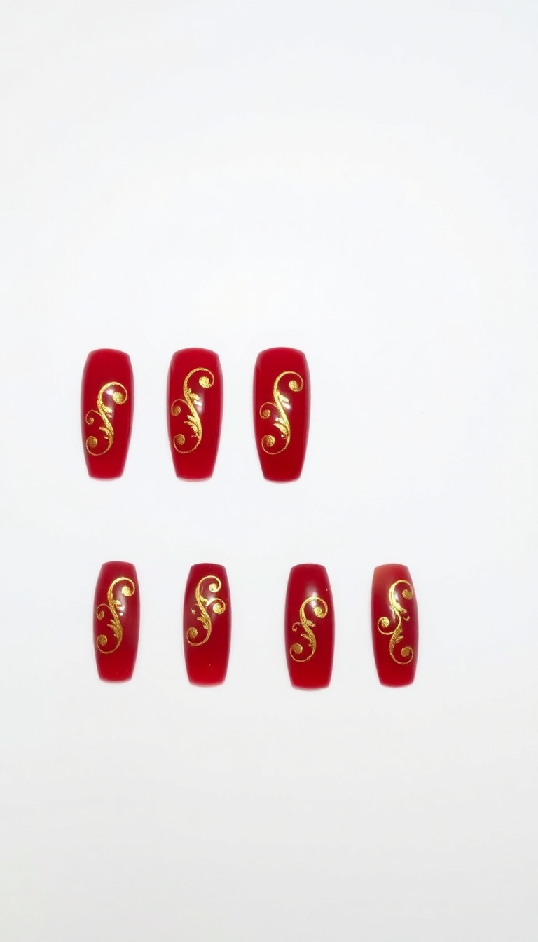 4. Classic Red and Gold Twist