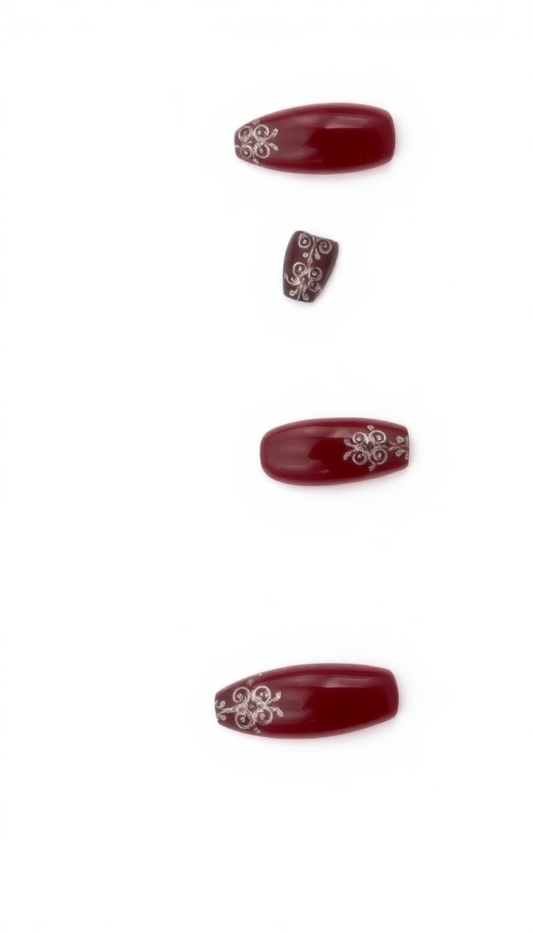 4. Deep Burgundy Elegance