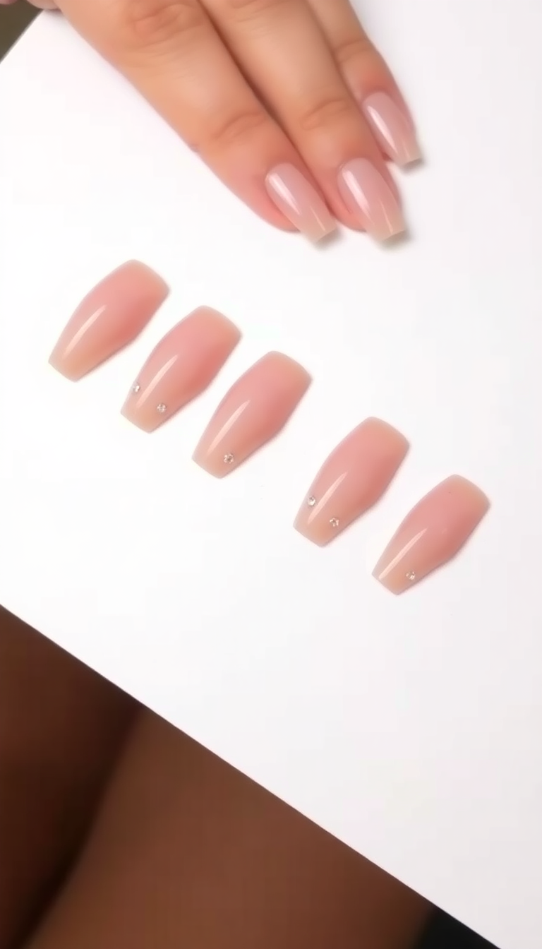 4. Elegant Nude with Crystal Accents