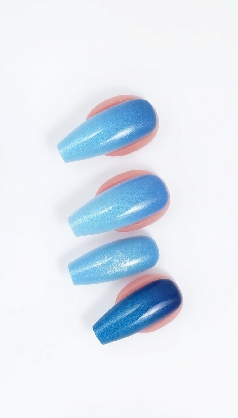 4. Frosty Metallic Blues