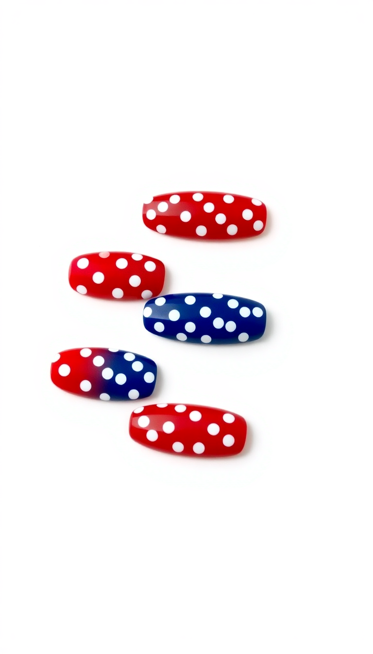 4. Patriotic Polka Dots