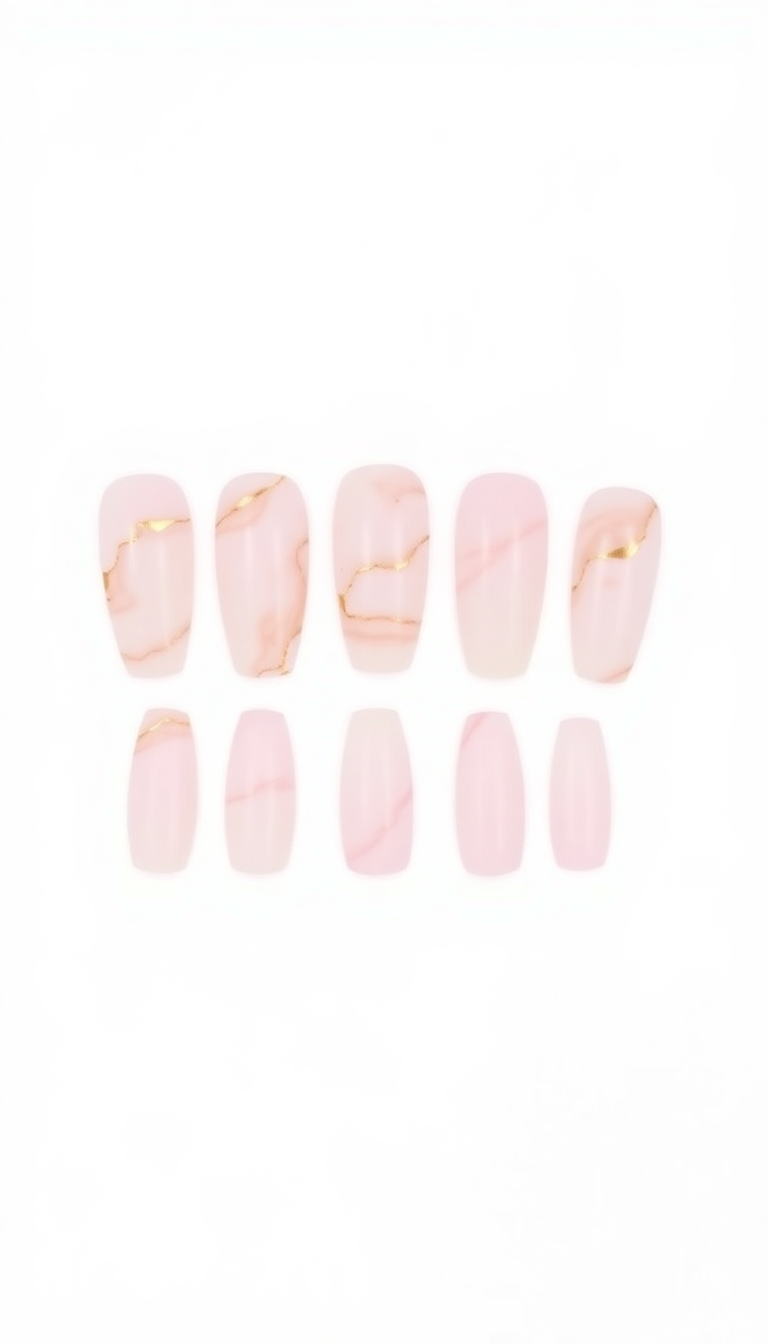 4. Soft Pink Marble for a Feminine Touch