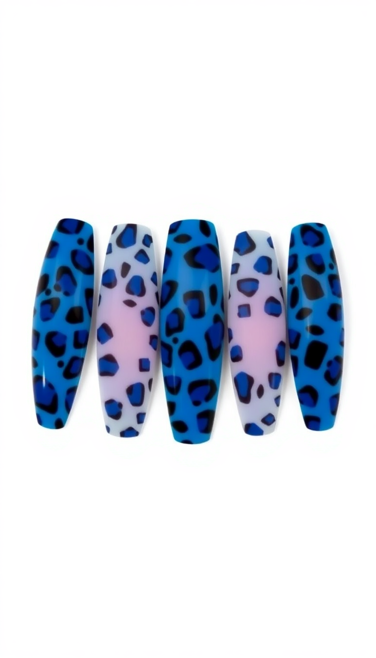 5. Bold Blue Cheetah Patterns