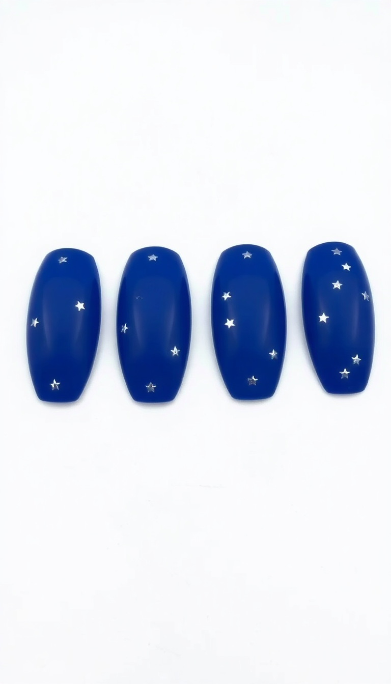 5. Bold Blue with Silver Stars