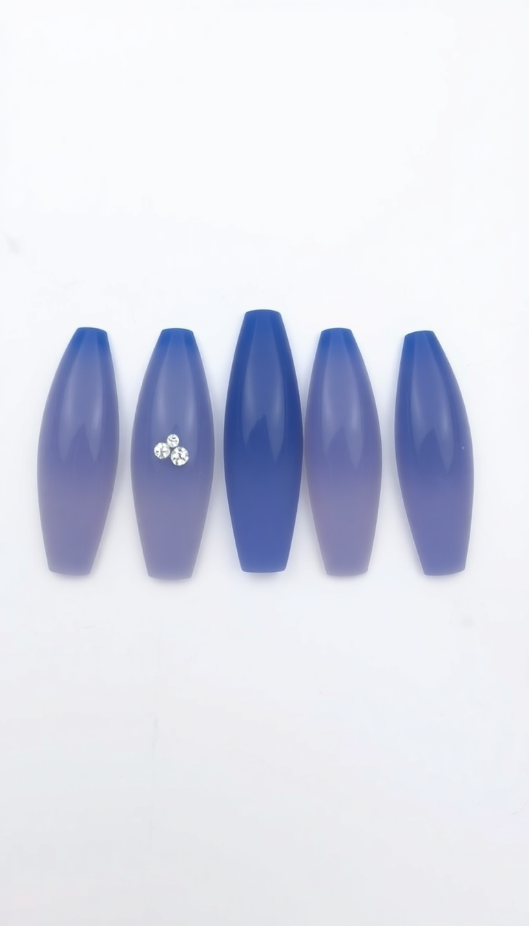 5. Deep Blue with Crystal Accents
