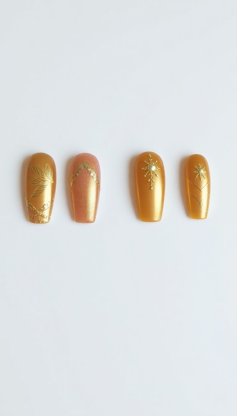 5. Glamorous Metallic Golds