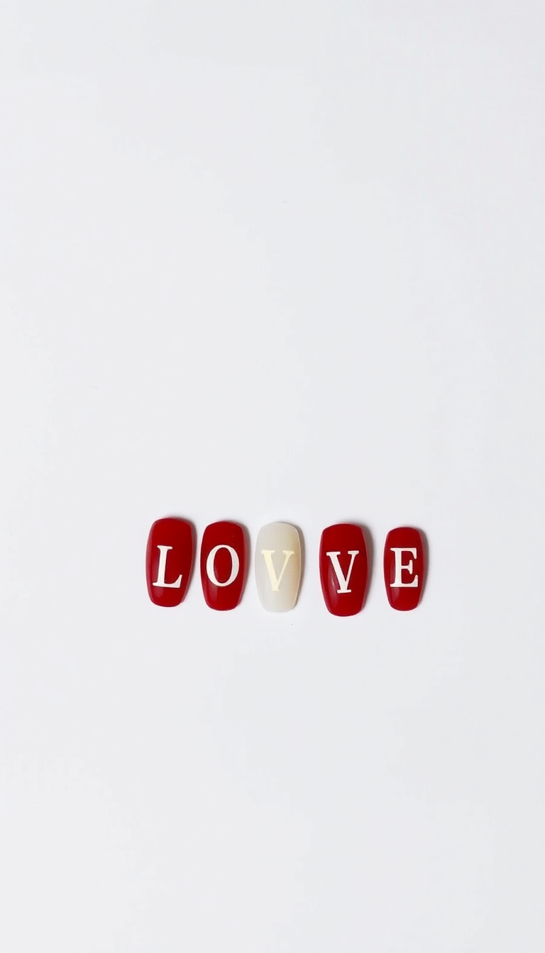 5. Holly Jolly Red with White Initials
