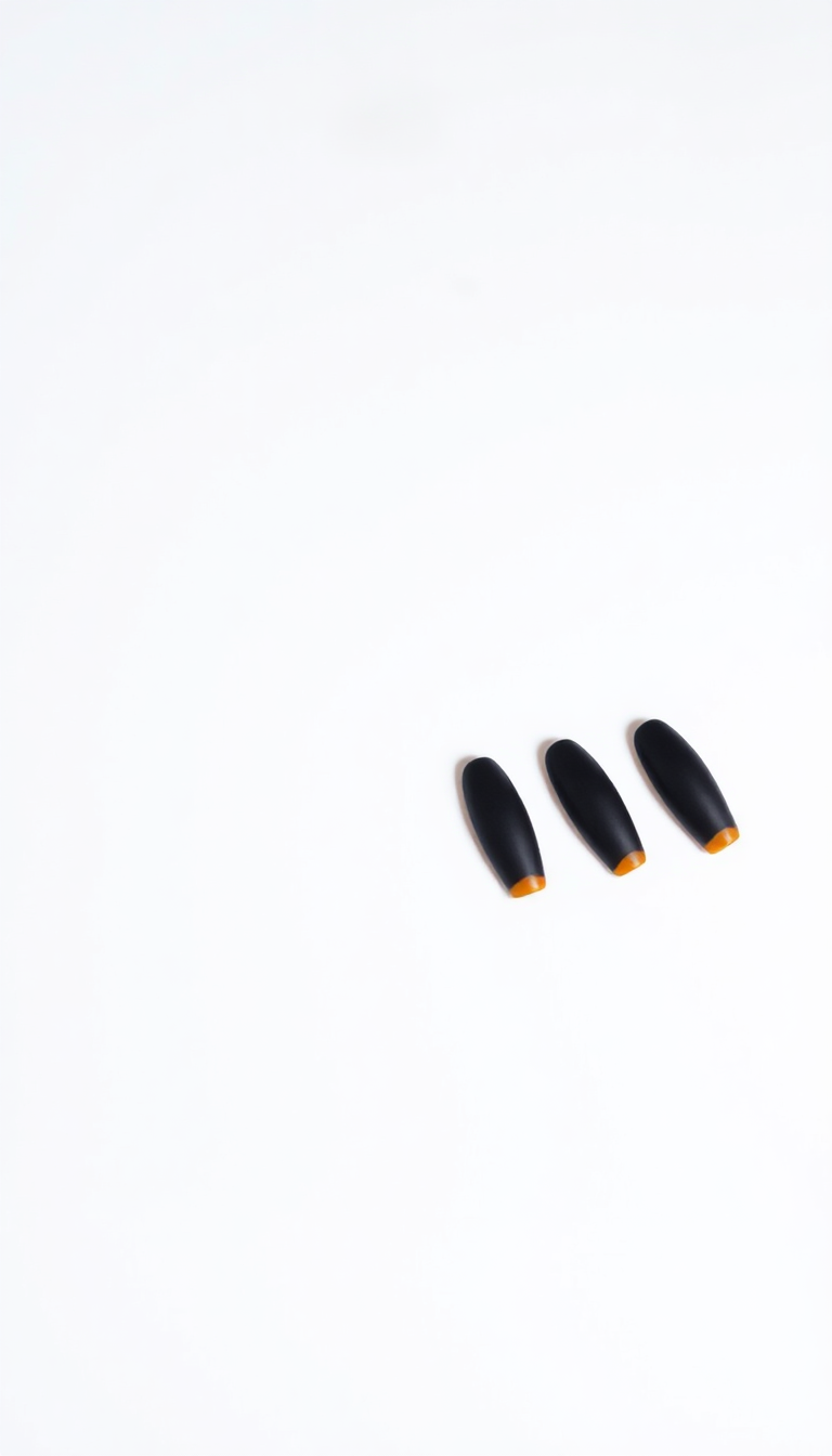 5. Matte Black with Orange Tips