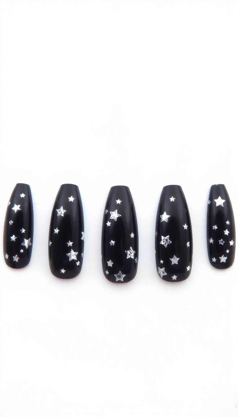 5. Midnight Black with Silver Stars