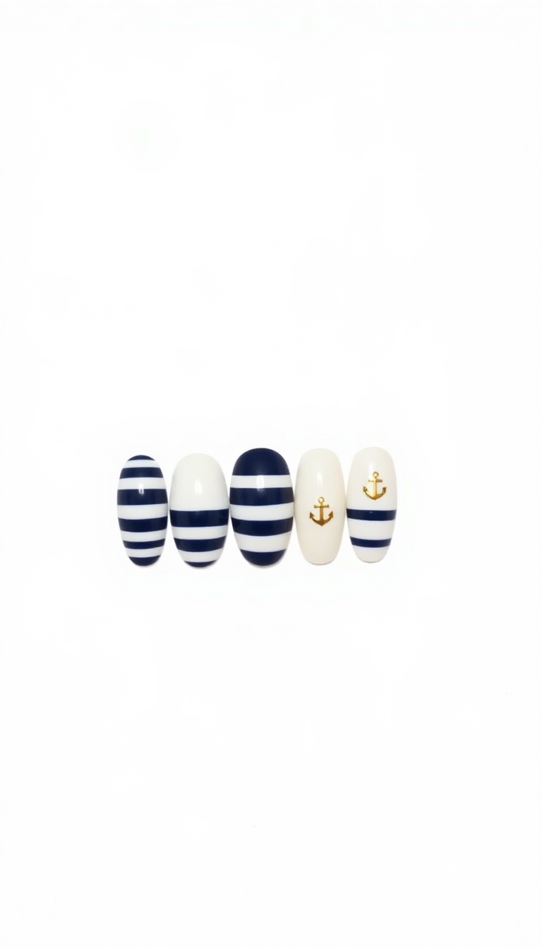 5. Nautical Stripes and Anchors