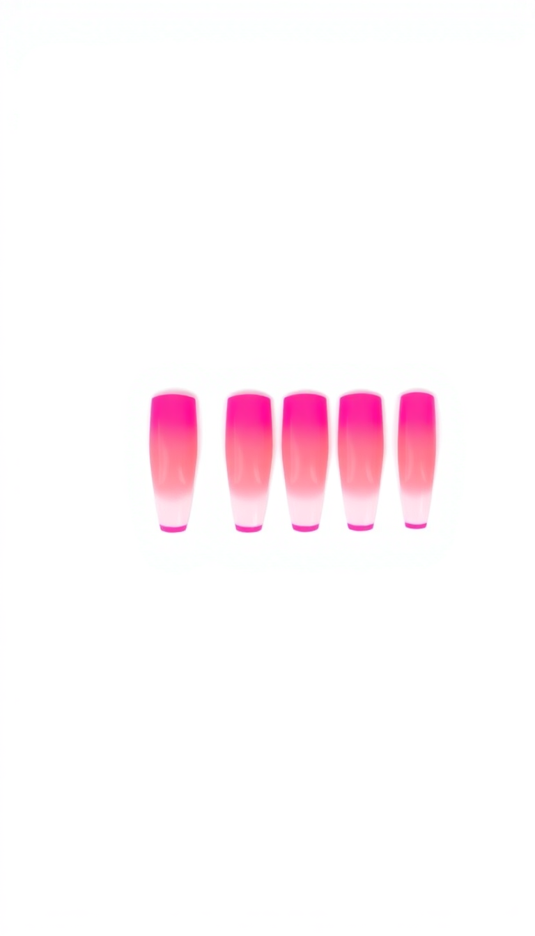 5. Neon Pink with Frosty Tips