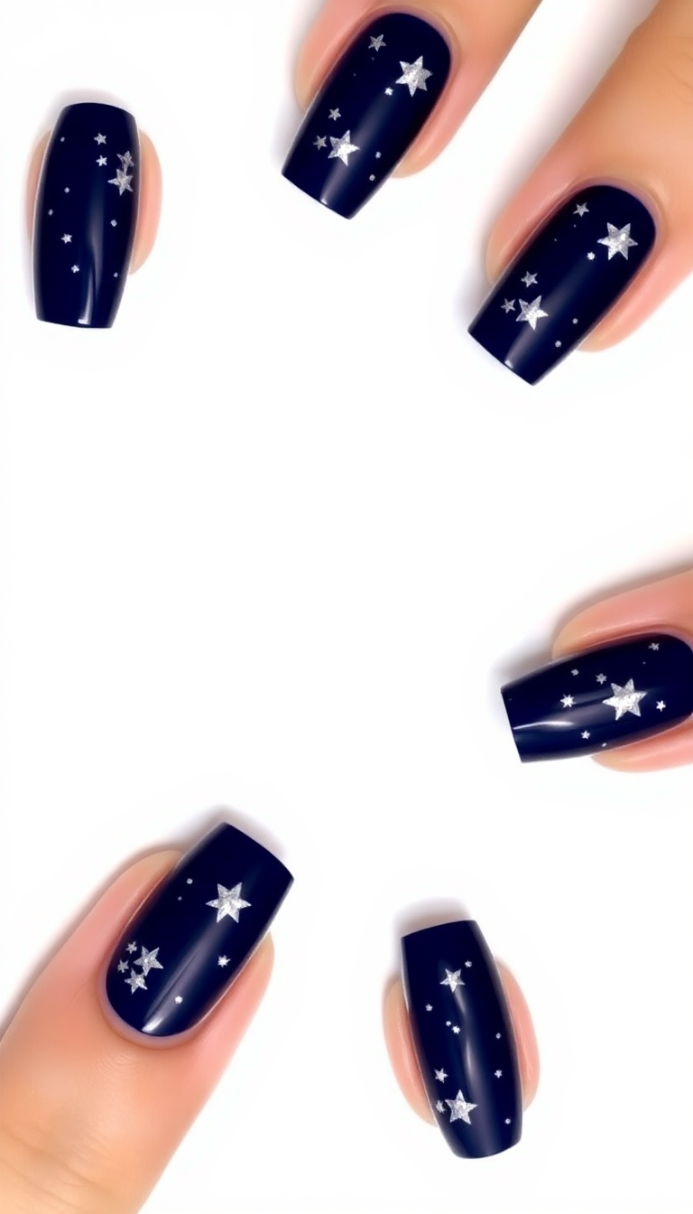 5. Sparkling Stars on Midnight Blue