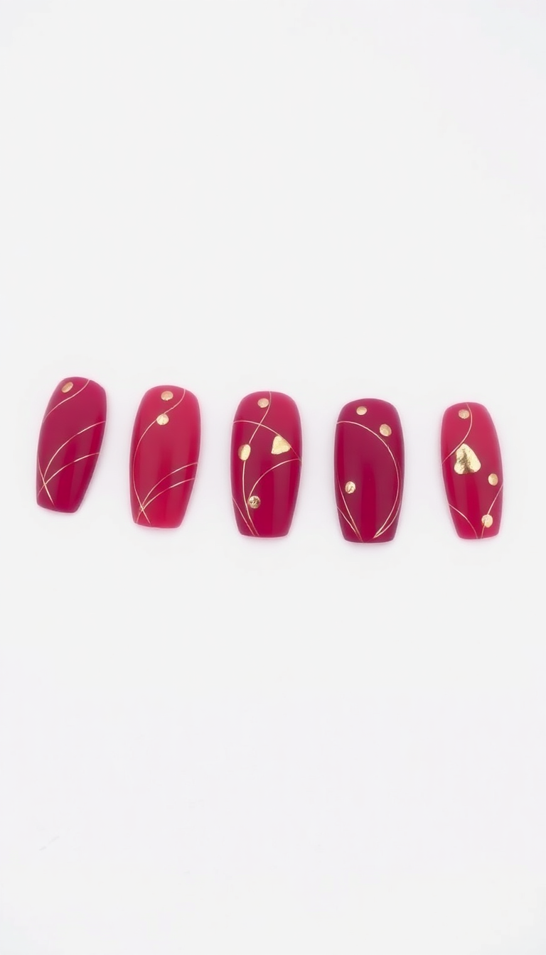 6. Bold Magenta with Gold Accents