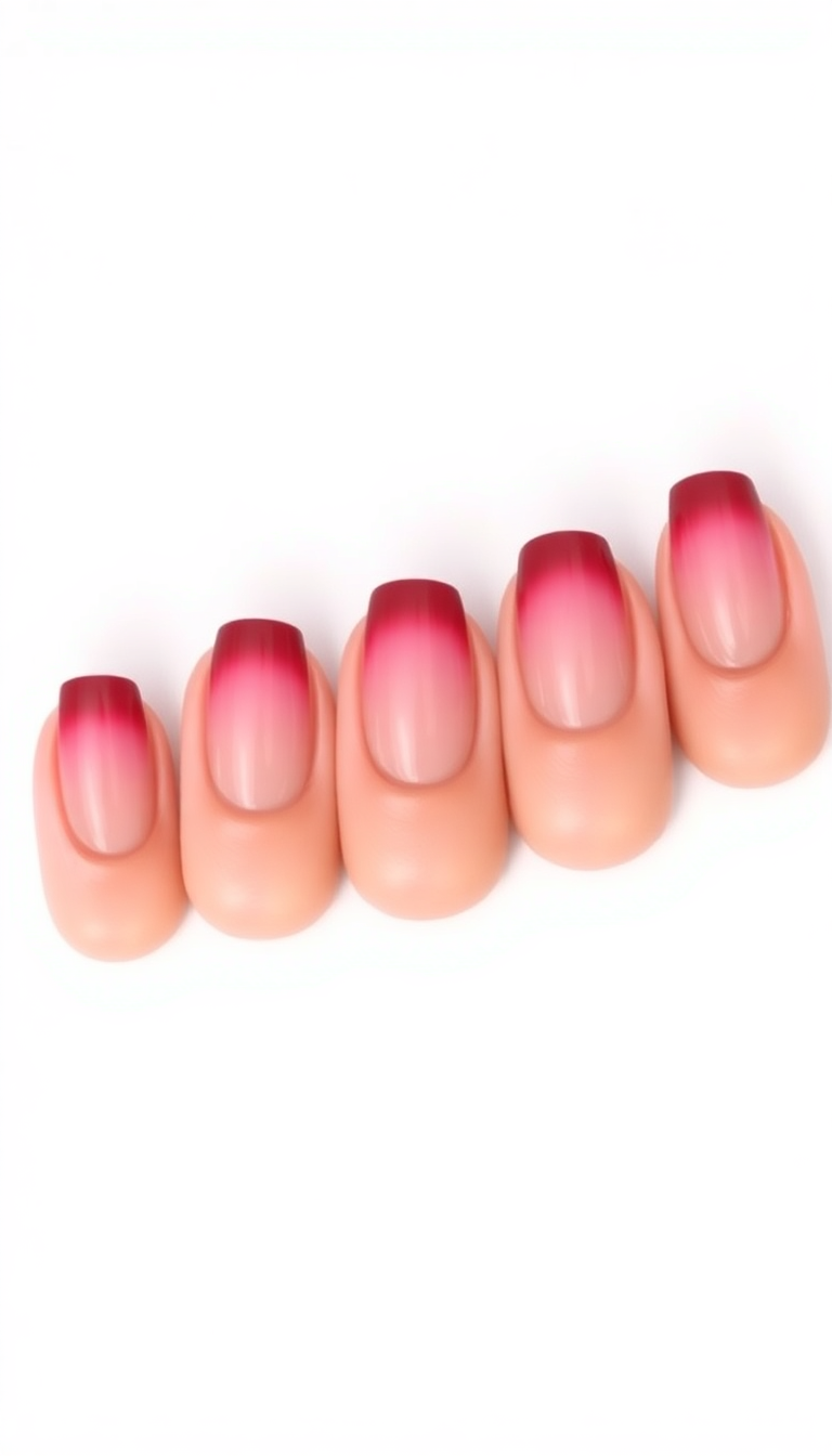 6. Chic Berry French Manicure