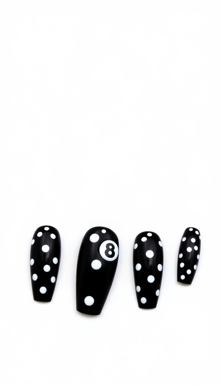 6. Chic Polka Dots and 8 Ball