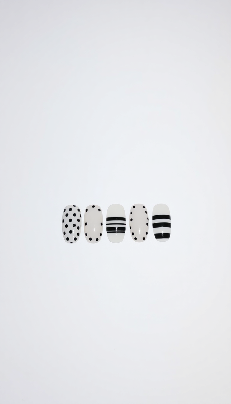 6. Chic Polka Dots and Stripes