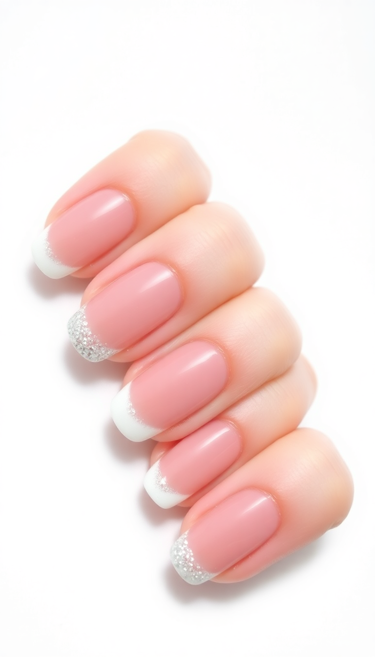 6. Classic French Tip with a Twist