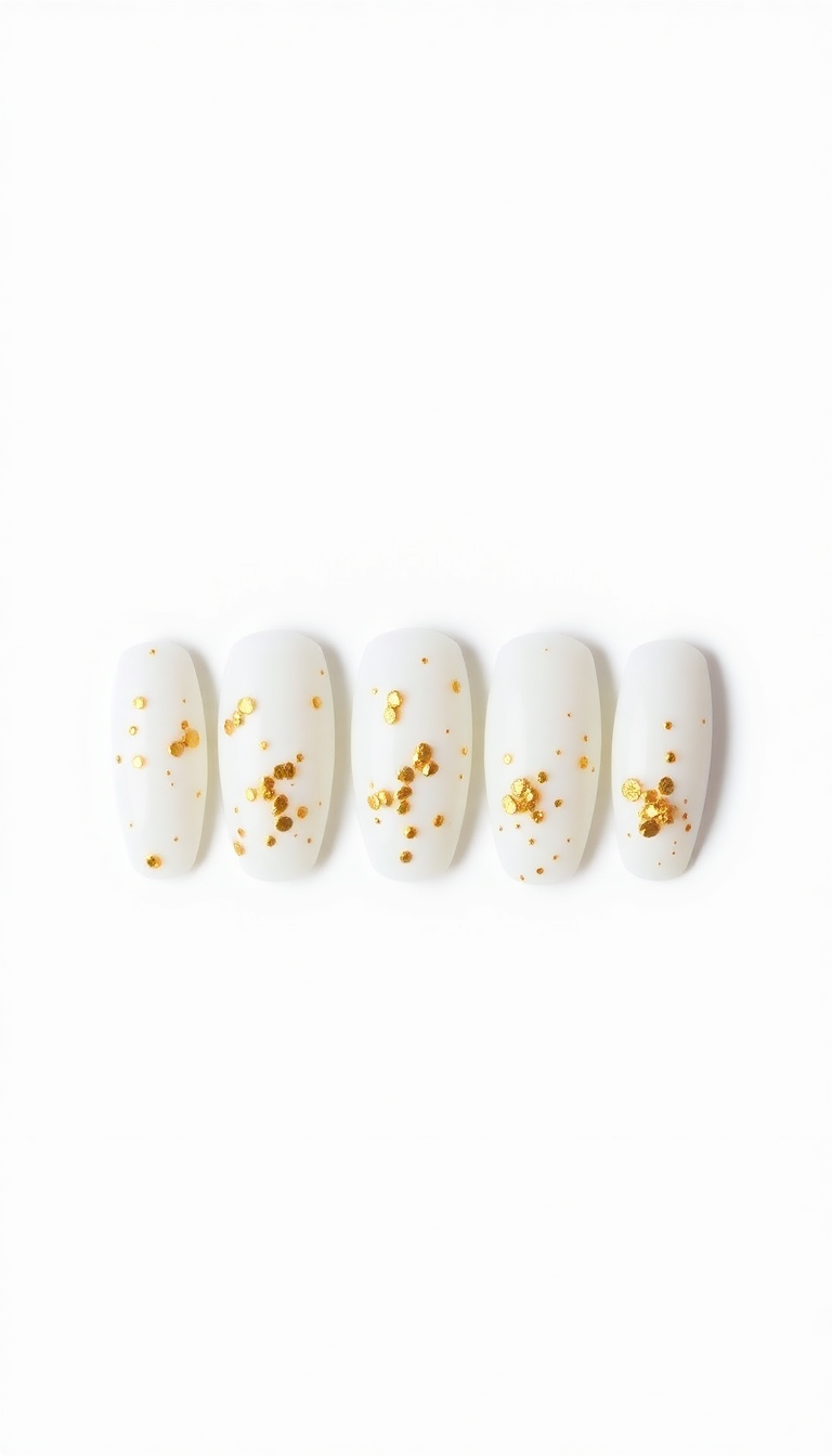 6. Classic White and Gold Flakes