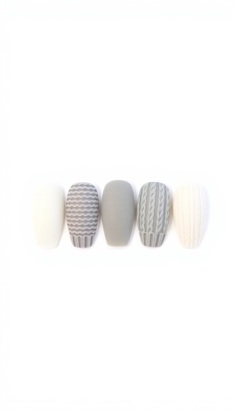 6. Cozy Sweater Pattern Nails